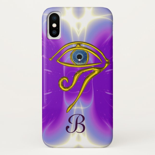 BLUE TALISMAN MONOGRAM  Pink Fuchsia Purple Case-Mate iPhone Case (Back)
