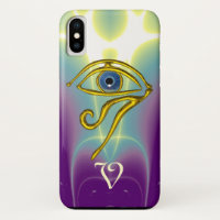 BLUE TALISMAN MONOGRAM  Teal, Purple White