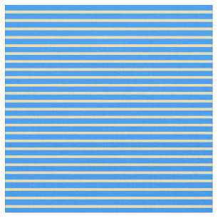 Blue & Tan Coloured Lines Pattern Fabric