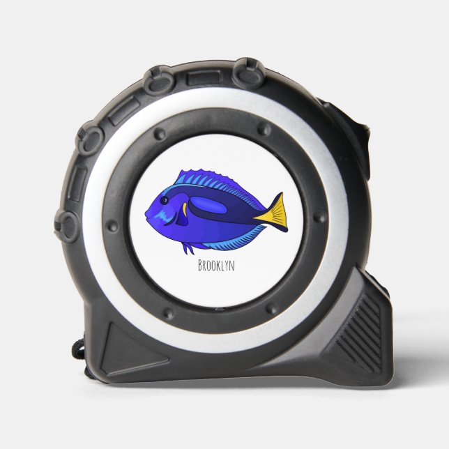 Blue tang fish cartoon illustration  1 (Front)