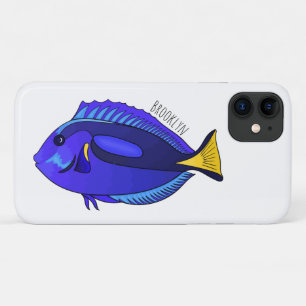 Blue tang fish cartoon illustration Case-Mate iPhone case