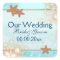 Blue tangerine wedding engagement favours