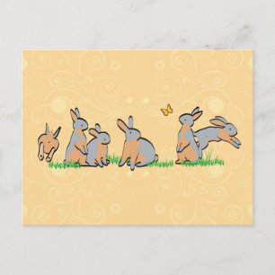 BLUE TANS IN THE GRASS POSTCARD