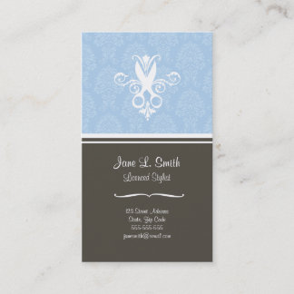 Blue Tapestry Scissors Appointment Card