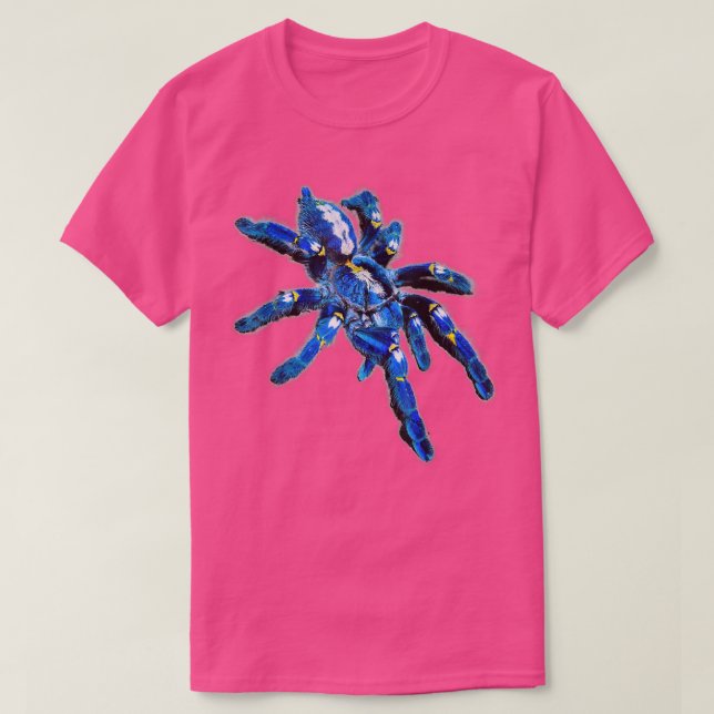 Blue Tarantula Spider Poecilotheria Shirt  (Design Front)