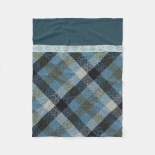 Blue Tartan Fleece Blanket