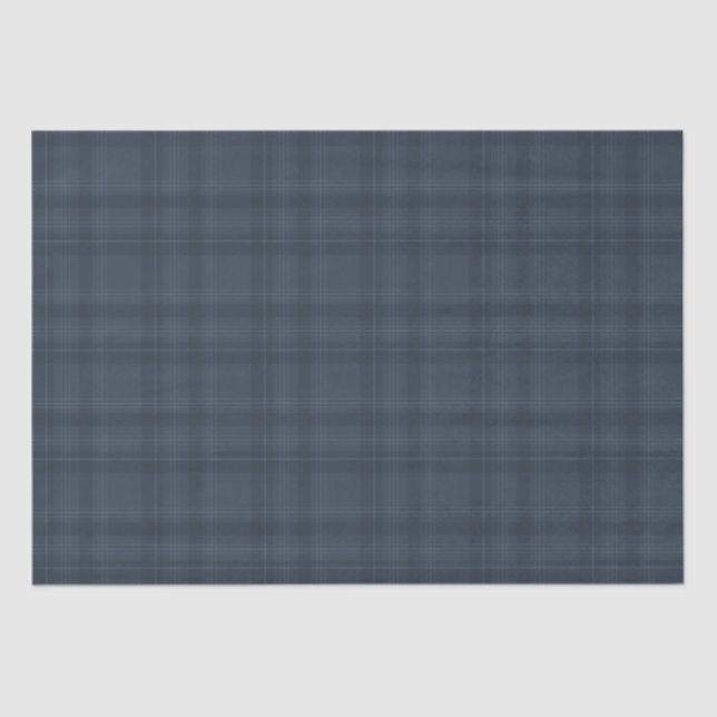 Blue Tartan Plaid Christmas Tissue Paper | Elegant (Front)