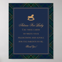 Blue Tartan Plaid Classic Rocking Advice for Baby