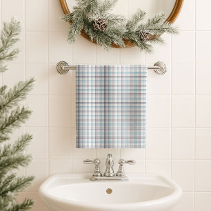 Blue Tartan Towel Cosy Gift for His Daily Routine