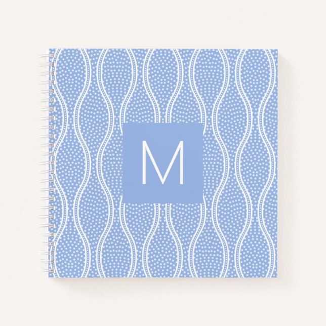 Blue Tatewaku Monogrammed Notebook (Front)