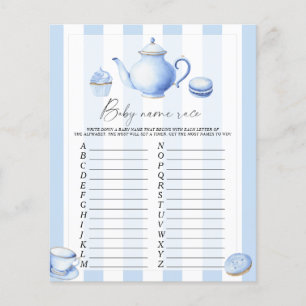 Blue tea party - Baby name race game