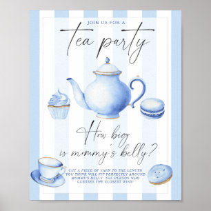 Blue Tea Party How big is mommy's belly game Poster