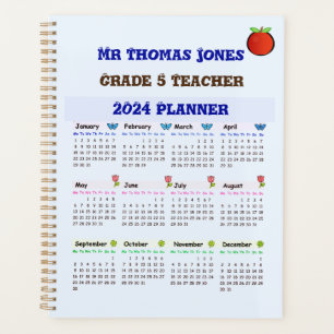 Blue Teacher Calendar Planner