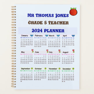 Blue Teacher Calendar Planner
