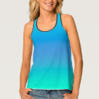 Blue & Teal Colour Blend Yoga or Tank top