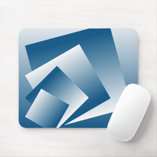 Blue Teal geometry Mouse Pad (With Mouse)