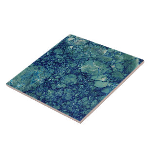 Blue Teal Green Marble Texture Tile