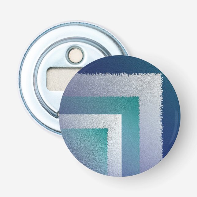 blue teal grey ex pastel bottle opener (Front)