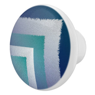blue teal grey ex pastel ceramic knob