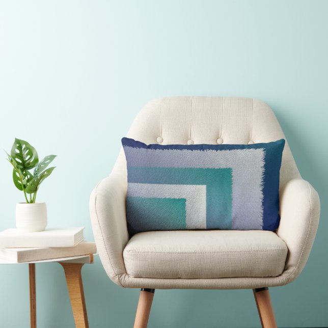 blue teal grey ex pastel lumbar cushion (Chair)