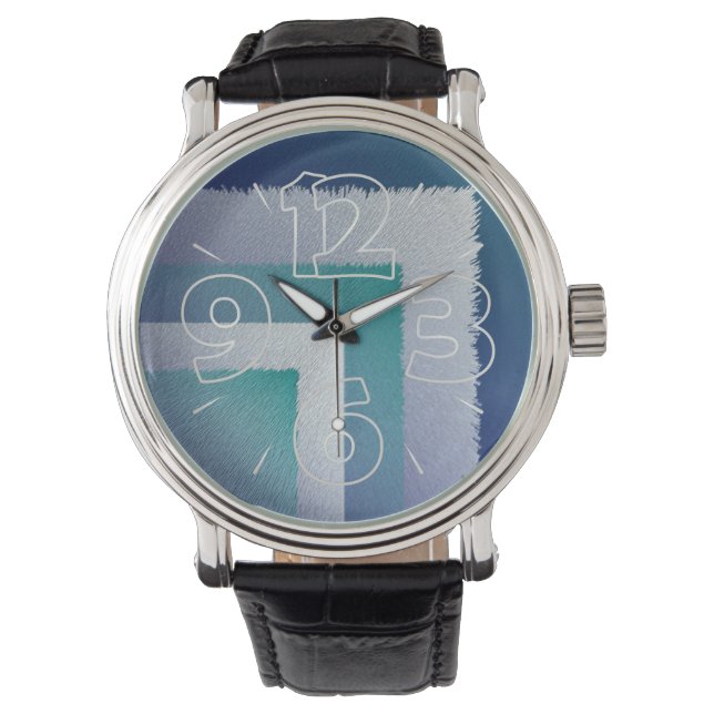 blue teal grey ex pastel watch (Front)