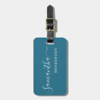 Blue Teal Luggage Tags Wedding Table Plan / Favour