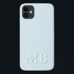 Blue & Teal | Minimal Modern Initial Monogram Case-Mate iPhone Case<br><div class="desc">This stylish phone case design features a simple modern design in light blue and teal green. Make one of a kind phone case with custom initial and name. It will be a cool, unique gift for someone special or yourself. If you want to change the fonts or position, click the...</div>