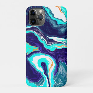  Blue Teal Ocean Swirls Marble Fluid Art Case-Mate iPhone Case