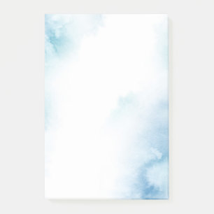 Blue Teal Watercolor Abstract Frame Post-it Notes