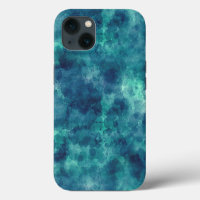 Blue Teal Watercolor Abstraction