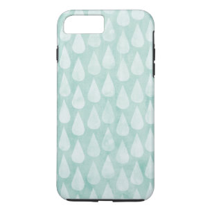 Blue/Teal Watercolor Raindrops Pattern Case-Mate iPhone Case