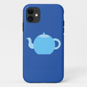 Blue Teapot on Navy Background. Case-Mate iPhone Case