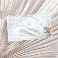 Blue Teddy Bear Baby Shower Books For Baby
