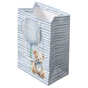 Blue Teddy Bear Baby Shower Gift Bag
