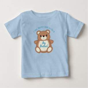 Blue Teddy Bear Big Brother Baby T-Shirt