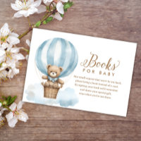 Blue Teddy Bear Boy Baby Shower Books for Baby