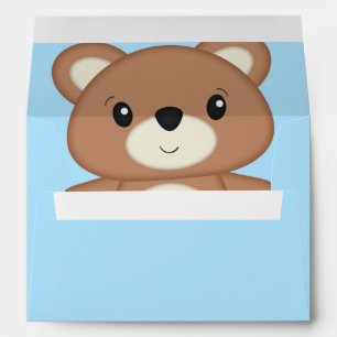 Blue Teddy Bear Envelope