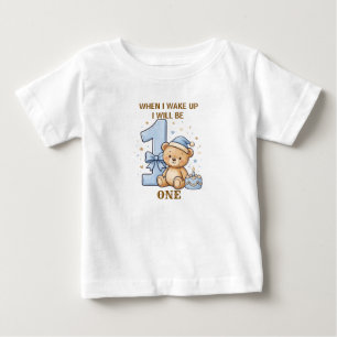 Blue Teddy Bear First Birthday Gift Baby T-Shirt