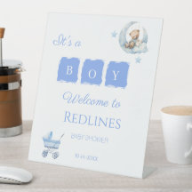 Blue Teddy Bear It’s a Boy Baby Shower