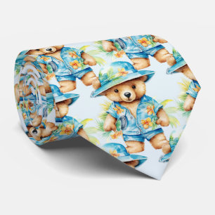 Blue Teddy Bear  Neck Tie