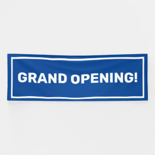 Blue template grand opening business banner