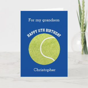 Blue Tennis Ball Birthday Card