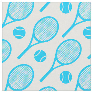 Blue tennis rackets - customise "tile" size fabric