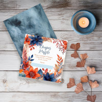 Blue Terracotta Fall Baby Shower Diaper Raffle