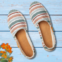 Blue Terracotta Hearts Stripes Pattern