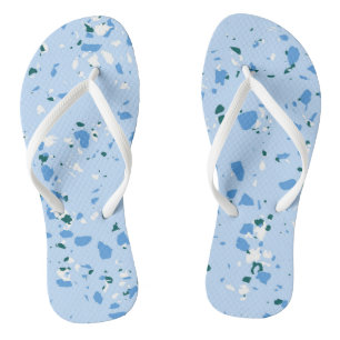 Blue Terrazzo Pattern Jandals
