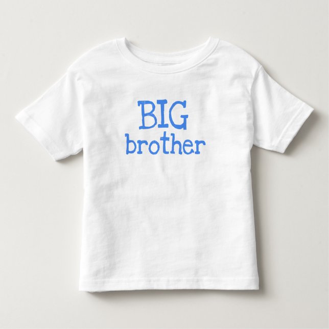 Blue Text Big Brother Toddler T-Shirt (Front)