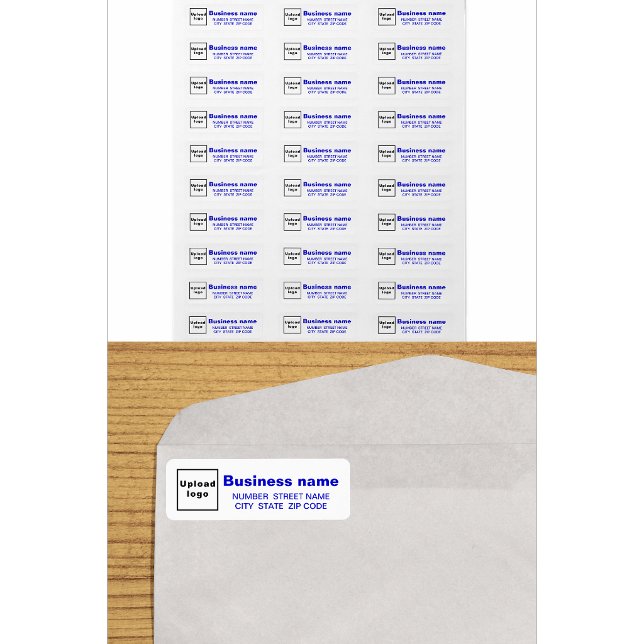 Blue Text Business Return Address Labels (Creator Uploaded)