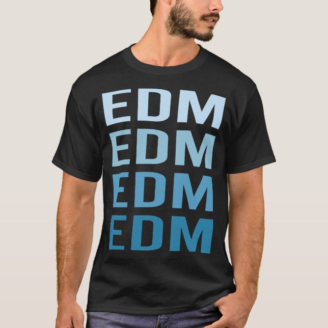 Blue Text EDM T-Shirt (Front)
