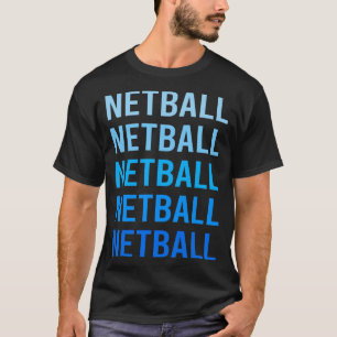 Blue Text Netball T-Shirt